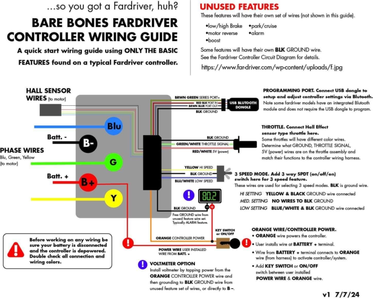 FarDriver Sinewave Controller:  ND721000b ENCODER w Bluetooth Dongle